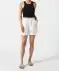 Shorts mit Leinenanteil weiß