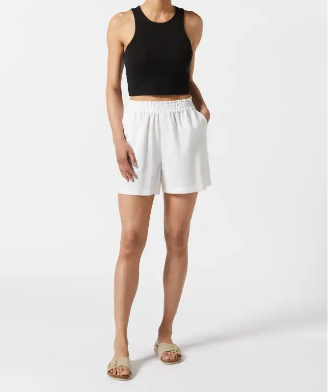 Shorts mit Leinenanteil
