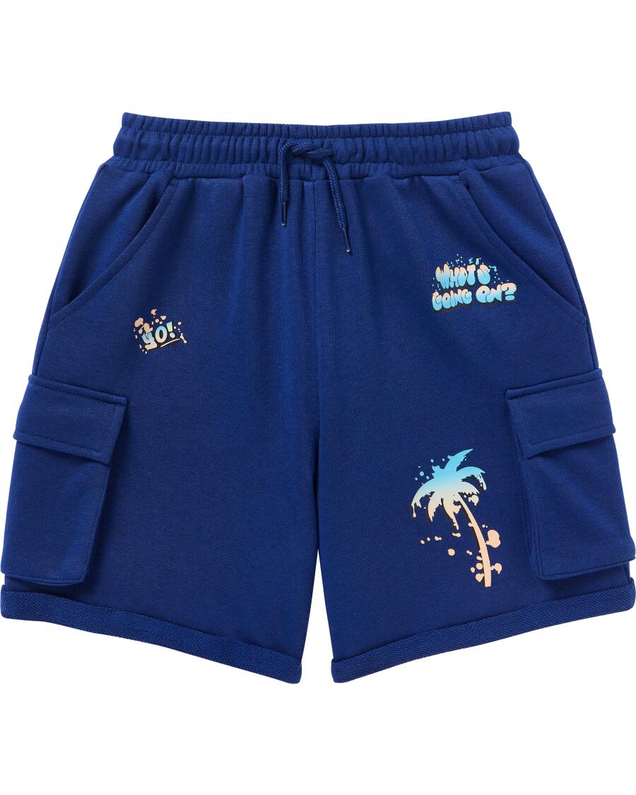 Cargo-Shorts Palme indigo blau
