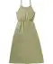 Kleid mit Taillenbund Khaki