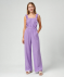 Jumpsuit mit Rüschen flieder