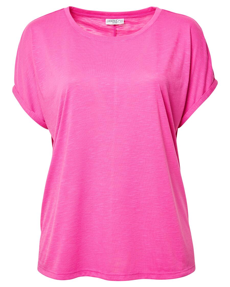 T-Shirt in Unifarbe pink