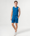 Sport-Top und Sport-Shorts blau