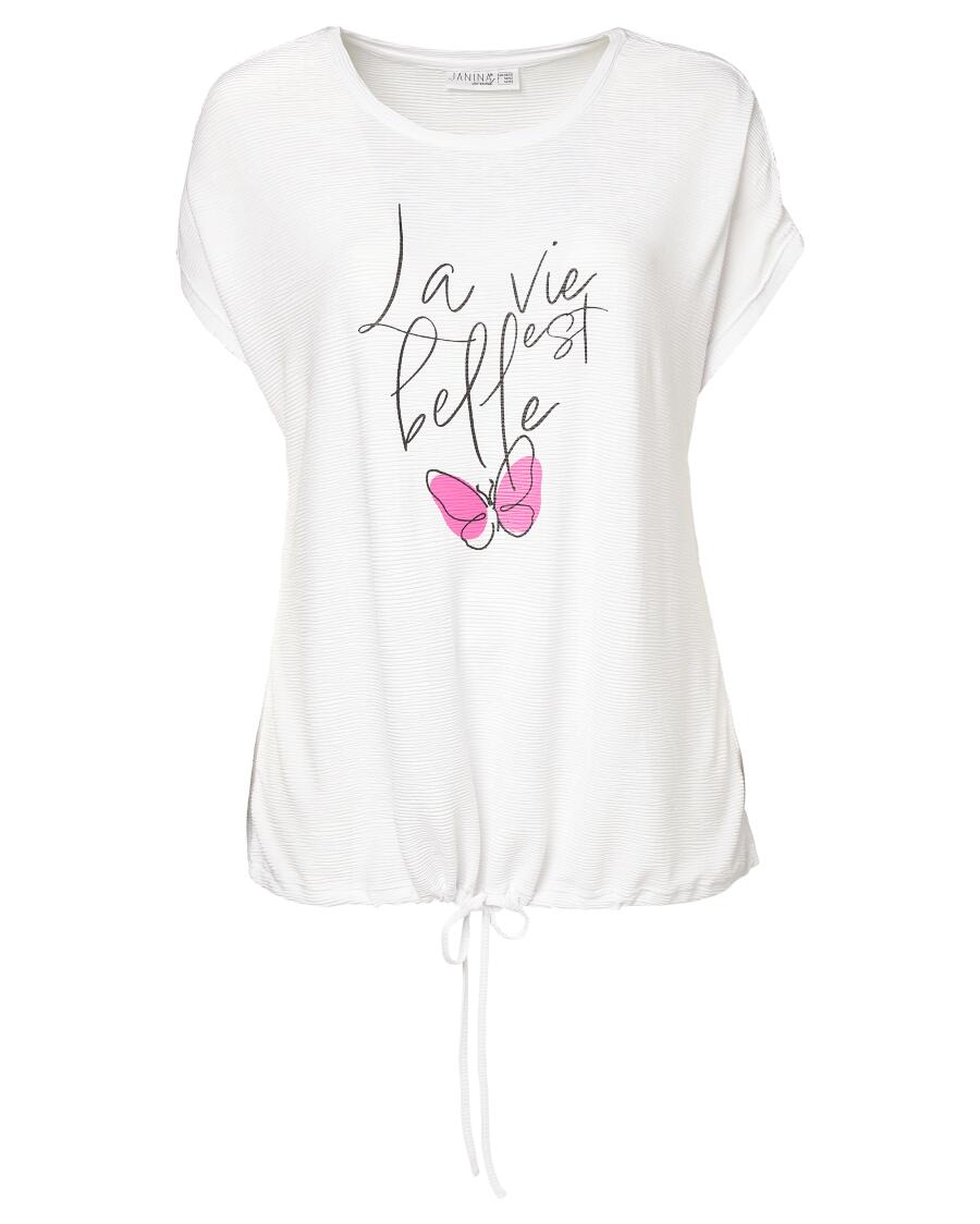 T-Shirt z rękawami nietoperza biały