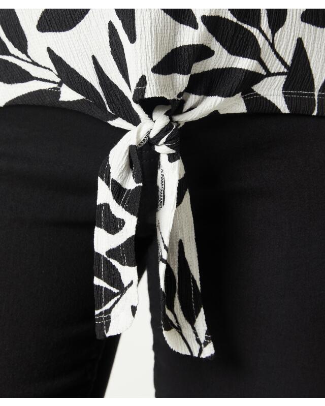 توب بدون أكمام بعقدة للنساء، أسود/أبيض (KiK Tanktop mit Knotendetail (schwarz/weiß)) — KiK, منتج ألماني أصلي في المغرب