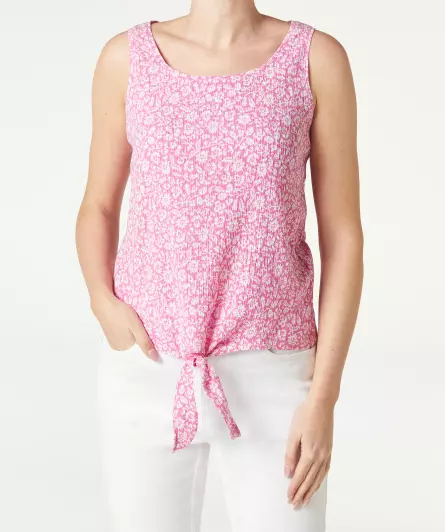 Tanktop gebloemd
