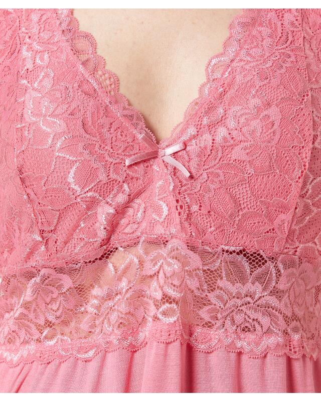 Nightdress with lace for women, light hot pink (KiK Nachthemd mit Spitze (hell Pink)) — KiK, authentic German product in Morocco