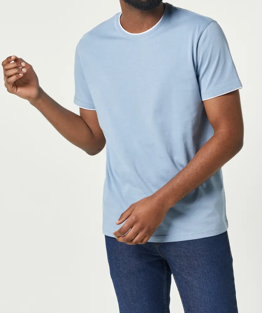 T-Shirt in 2-in-1-Optik X-Mail, Rundhalsausschnitt
