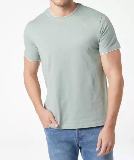 T-Shirt in 2-in-1-Optik