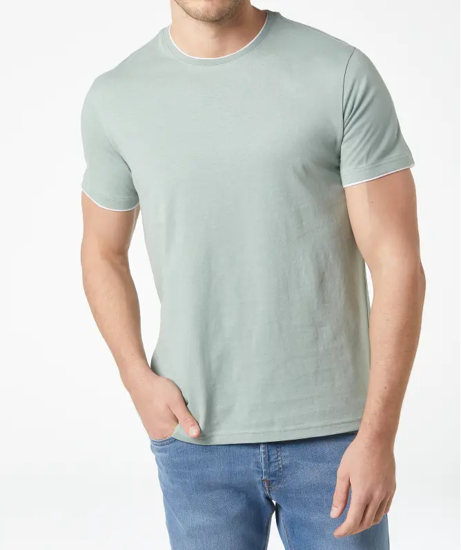 T-Shirt in 2-in-1-Optik