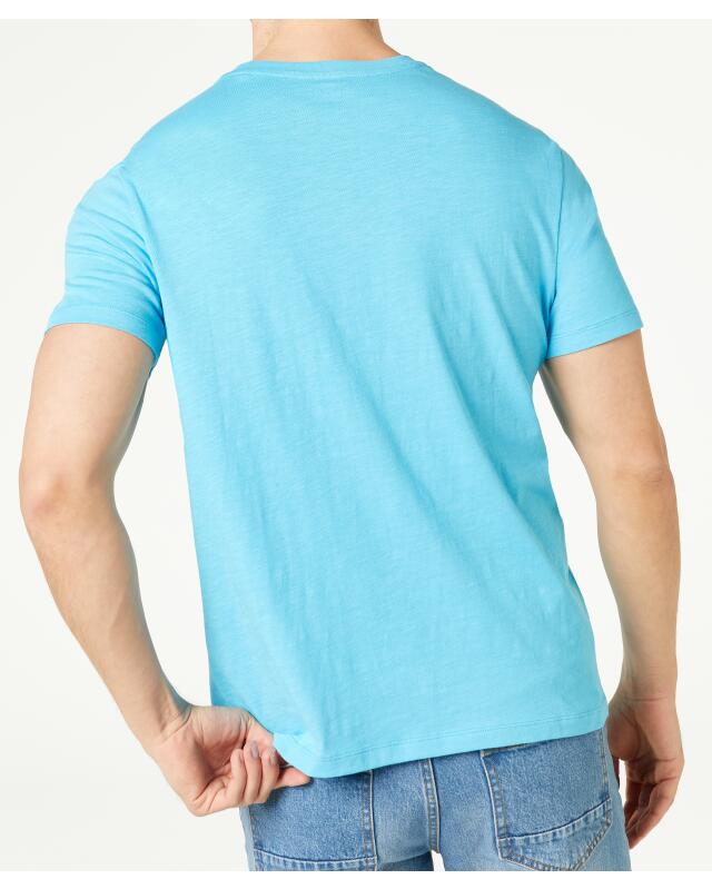 T-shirt basique homme, aqua (KiK Basic T-Shirt (aqua)) — KiK, produit allemand authentique au Maroc