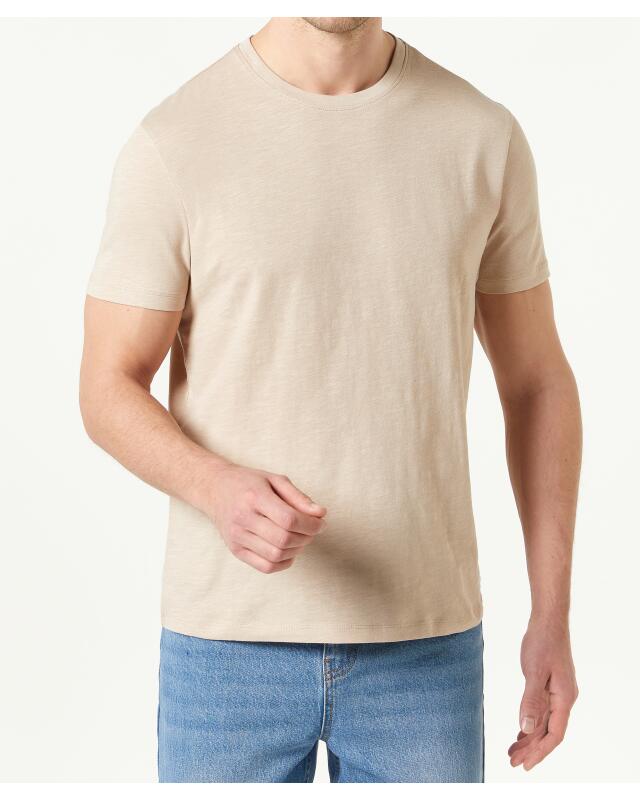Basic T-shirt for men, natural (KiK Basic T-Shirt (naturfarben)) — KiK, authentic German product in Morocco