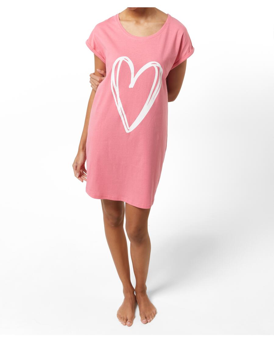 Bigshirt Herz rosa