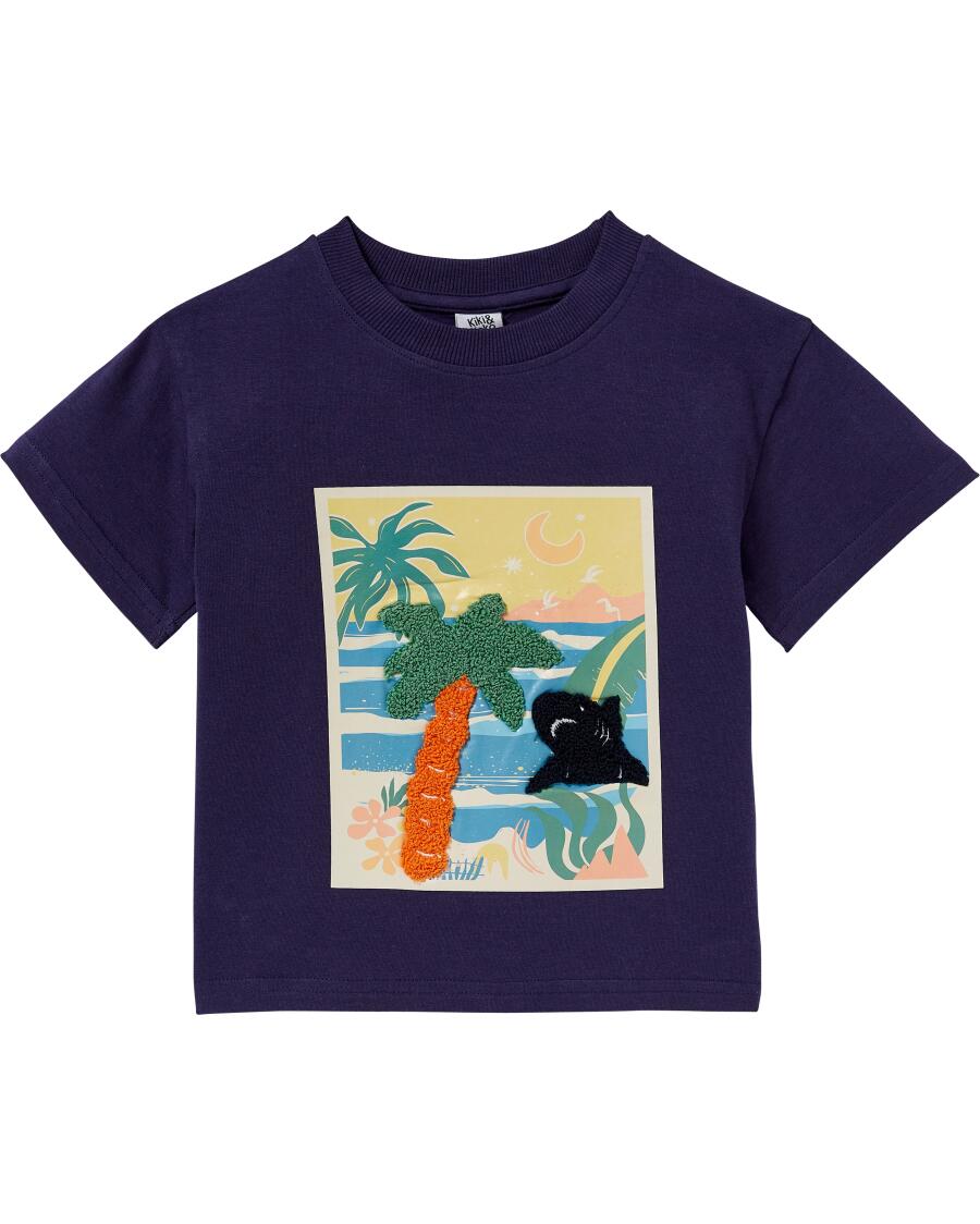 T-Shirt Hai indigo blau