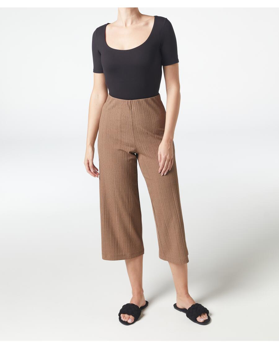 Culotte in Caprilänge hellbraun