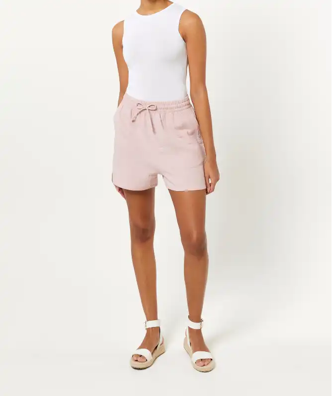 Korte broek van mousseline