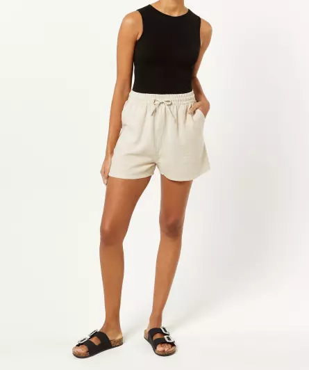 Korte broek van mousseline