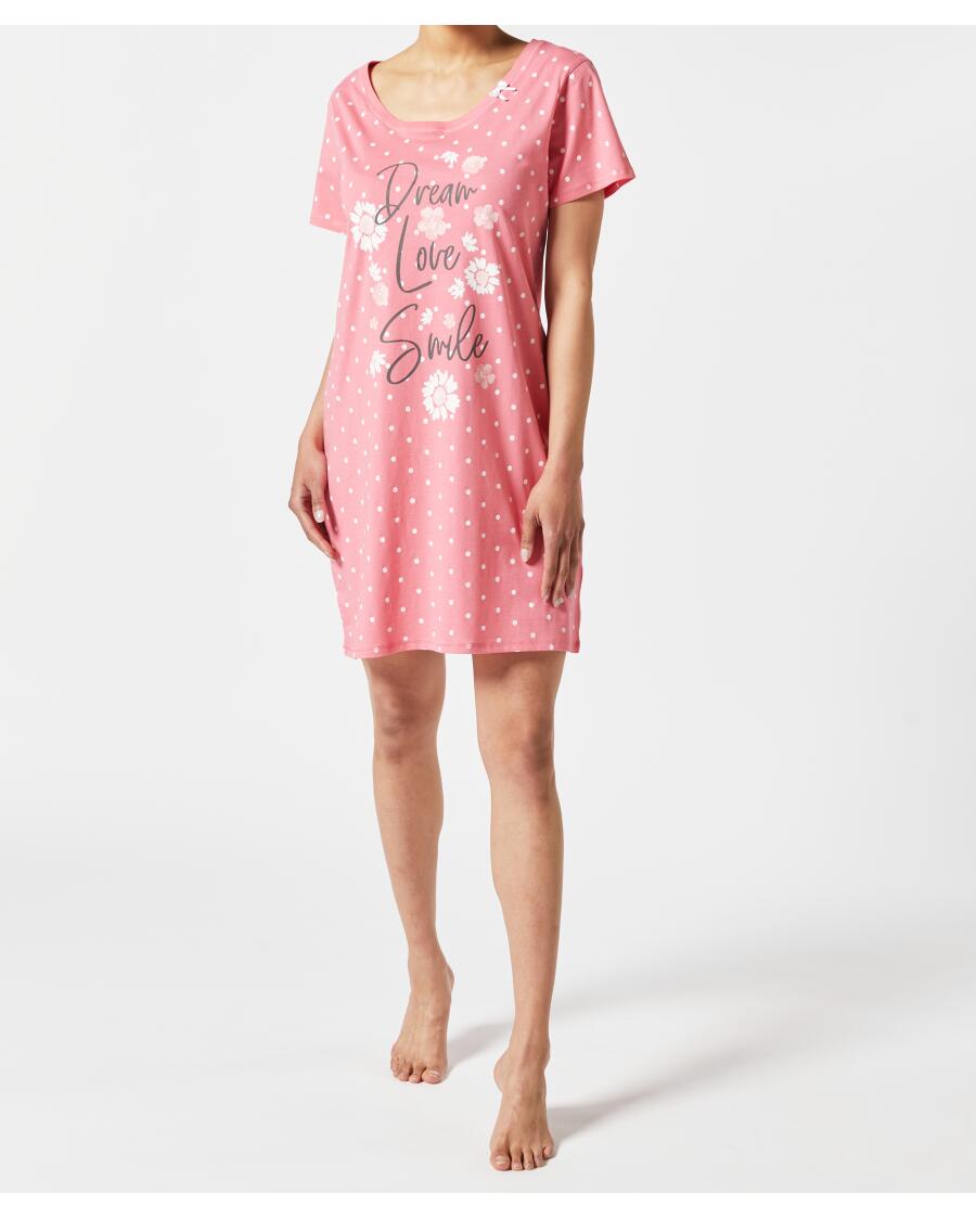 Bigshirt mit Allover-Print rosa