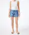 Shorts mit Blumenmuster blau bedruckt