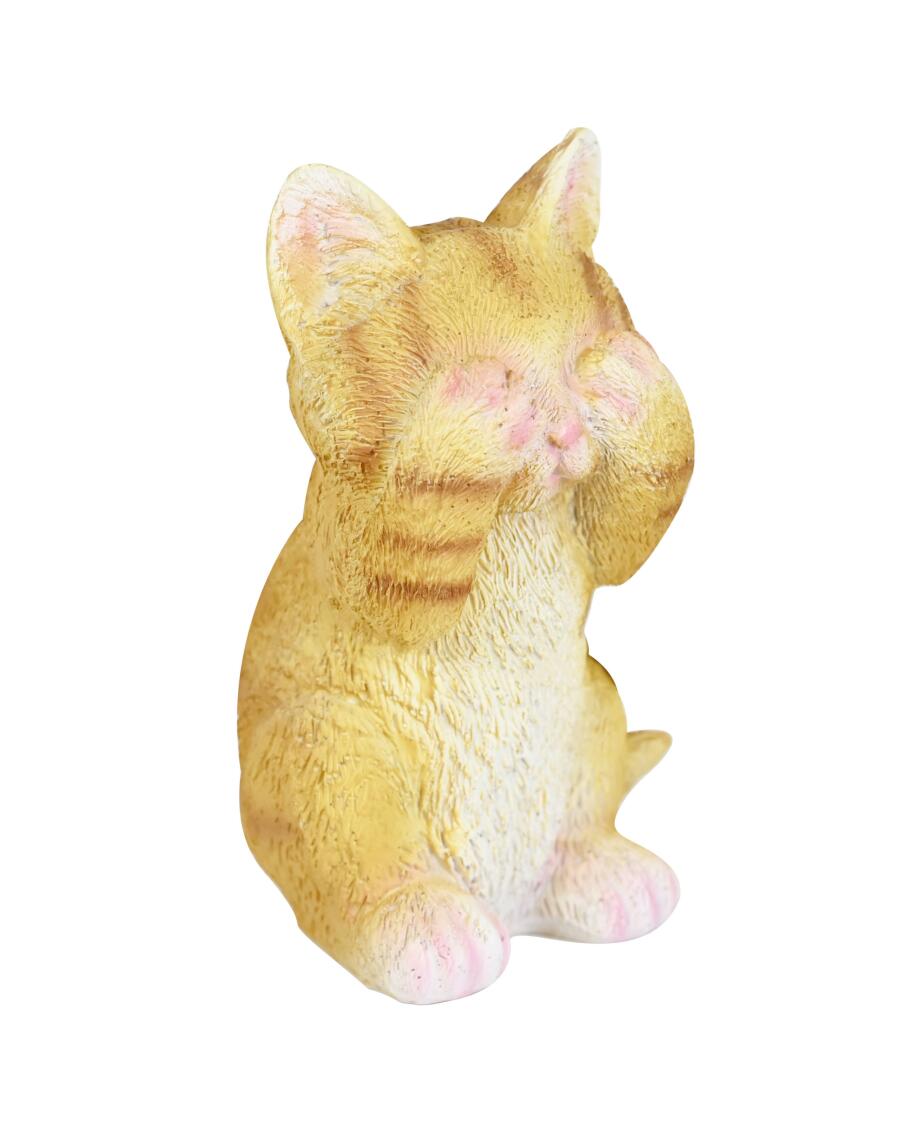 Kat Decoratie bruin met patroon
