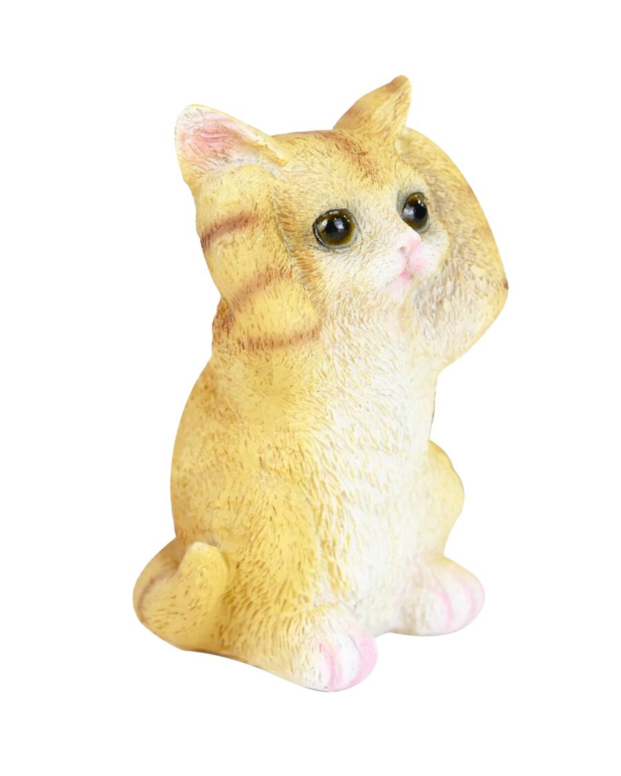 Kat Decoratie bruin gestreept