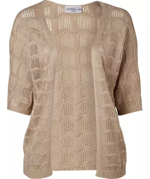 Strickcardigan mit Lochmuster