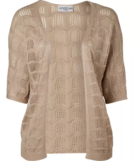 Strickcardigan mit Lochmuster