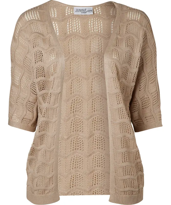 Strickcardigan mit Lochmuster