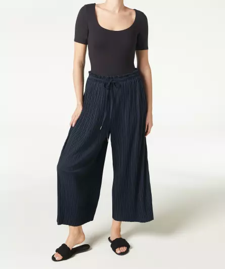 Dunkelblaue Plisseehose