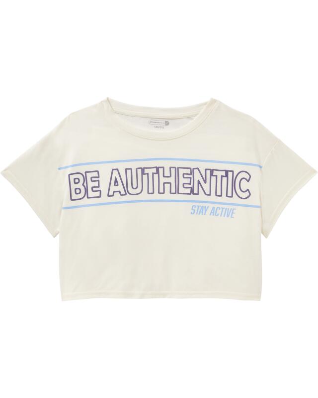 T-shirt de sport court fille, blanc cassé (KiK Sport-Shirt cropped (offwhite)) — KiK, produit allemand authentique au Maroc