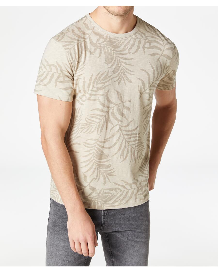 T-Shirt Blätter naturfarben