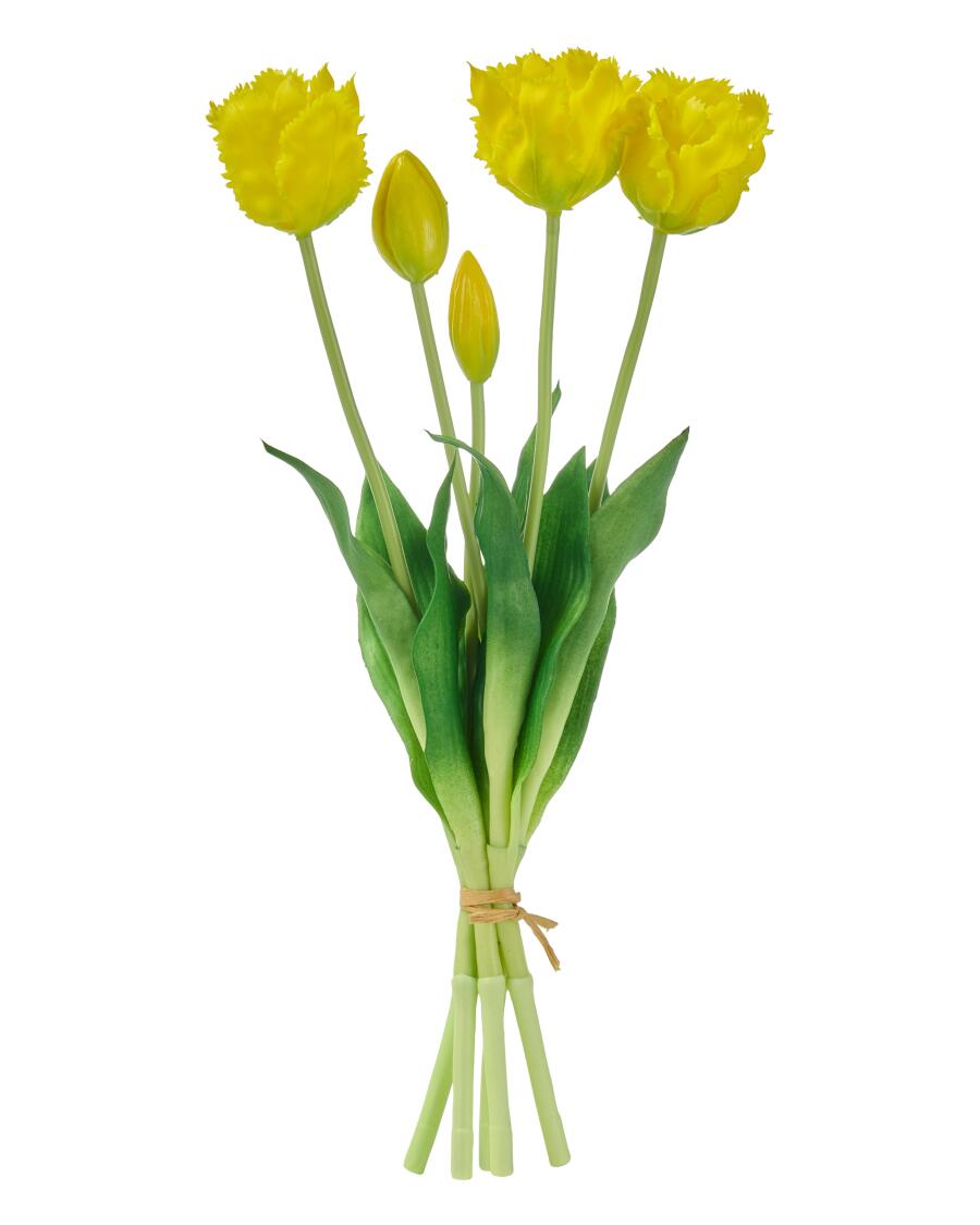 Kunstbloemen boeket lente geel