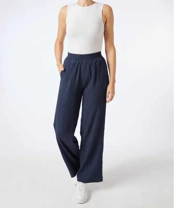 Strukturierte Palazzohose