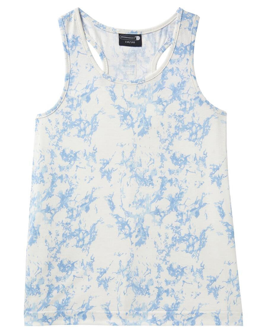 Sporttop in Marmorptik offwhite