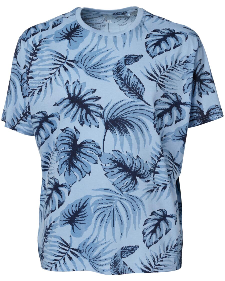 Bedrucktes T-Shirt blau bedruckt