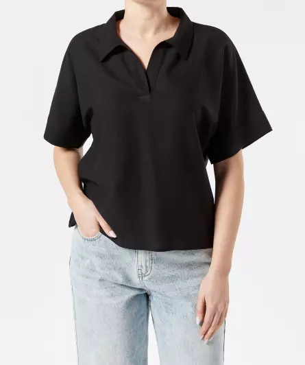 Bluse mit Leinenanteil