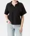 Bluse mit Leinenanteil schwarz