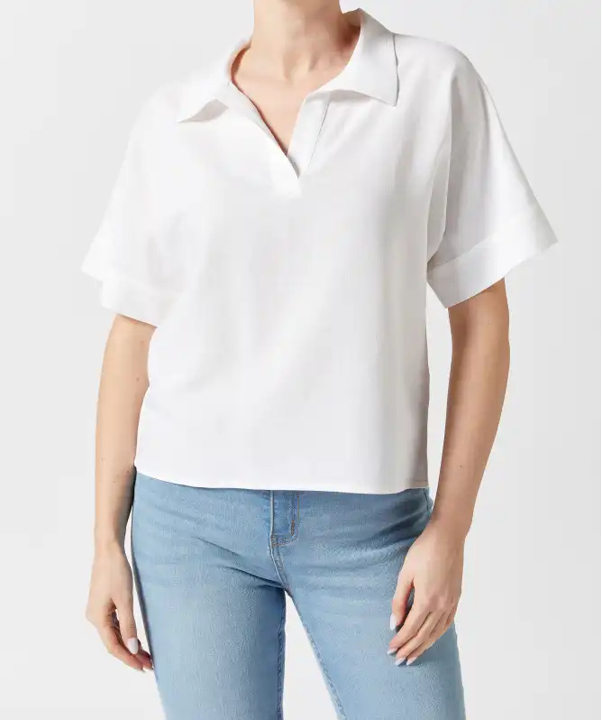 Bluse mit Leinenanteil