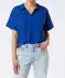 Bluse mit Leinenanteil indigo blau