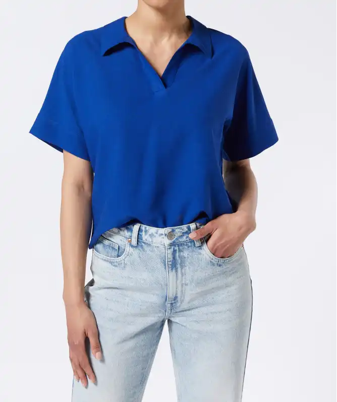 Bluse mit Leinenanteil