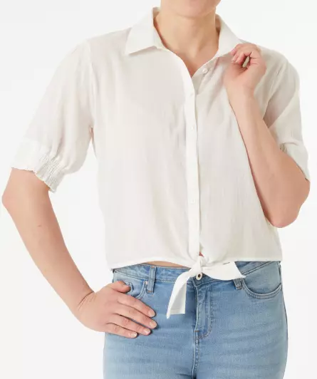 Blouse in gekreukte look