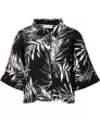 Bluse mit Palmenblättern