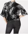 Bluse mit Palmenblättern