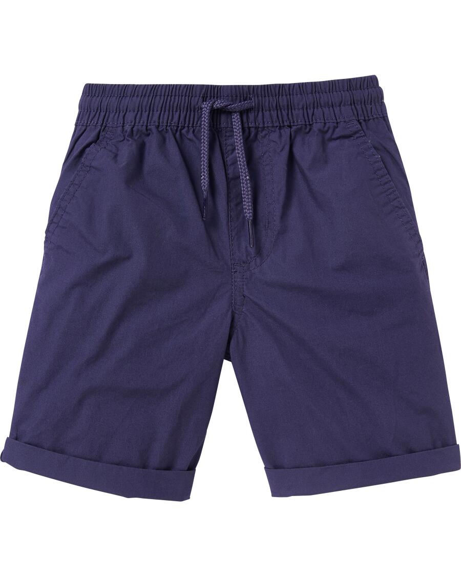 Chino short indigo blauw gemeleerd
