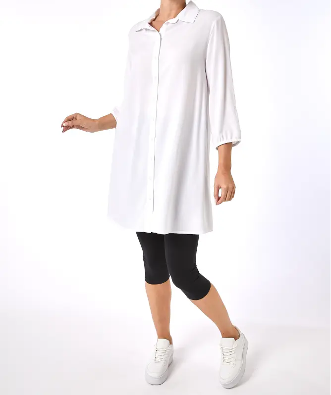 Longbluse mit Kragen