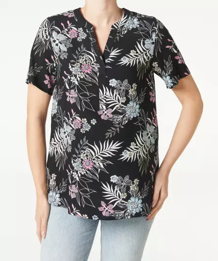 Blouse met bloemen