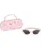 Sonnenbrille und Etui rosa