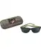 Sonnenbrille und Etui grün
