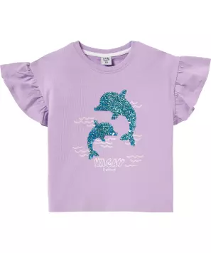 T-Shirt mit Wendepailletten