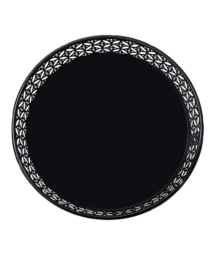 Schwarzes Dekotablett, schwarz